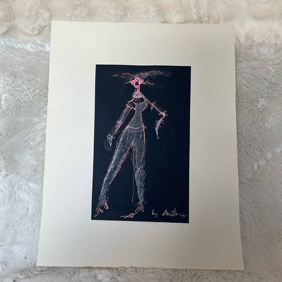 HANDCRAFTED art work drawn sketch by me in the format of a fashion like sketch - Picture 3 of 9